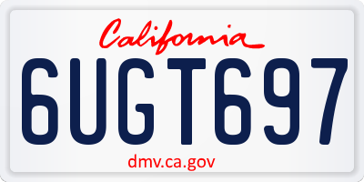 CA license plate 6UGT697
