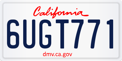 CA license plate 6UGT771