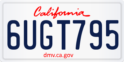 CA license plate 6UGT795