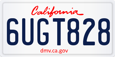 CA license plate 6UGT828