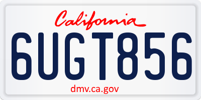 CA license plate 6UGT856