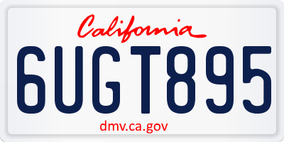 CA license plate 6UGT895