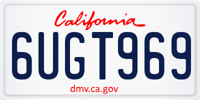CA license plate 6UGT969