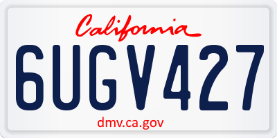 CA license plate 6UGV427