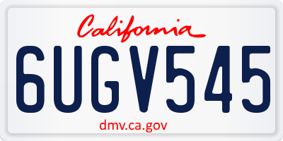 CA license plate 6UGV545