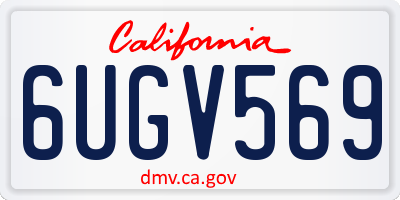 CA license plate 6UGV569