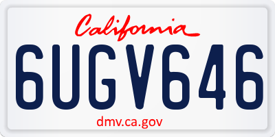 CA license plate 6UGV646