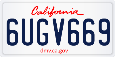 CA license plate 6UGV669