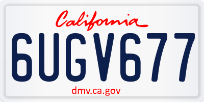 CA license plate 6UGV677