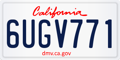CA license plate 6UGV771