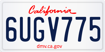 CA license plate 6UGV775
