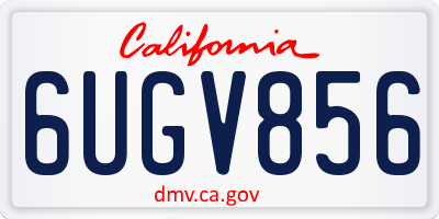 CA license plate 6UGV856