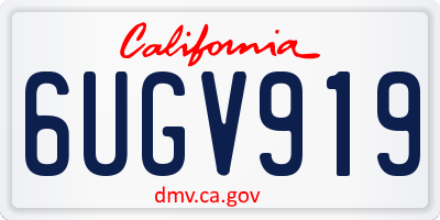 CA license plate 6UGV919