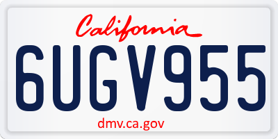 CA license plate 6UGV955