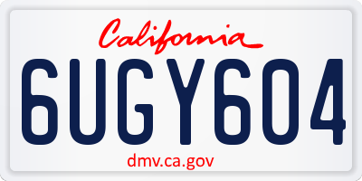 CA license plate 6UGY604