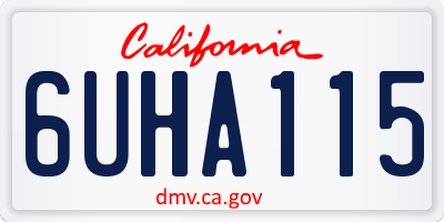 CA license plate 6UHA115