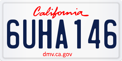 CA license plate 6UHA146