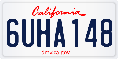 CA license plate 6UHA148