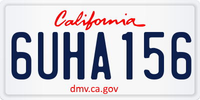 CA license plate 6UHA156