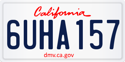 CA license plate 6UHA157