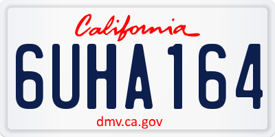 CA license plate 6UHA164