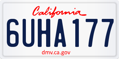 CA license plate 6UHA177