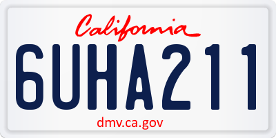 CA license plate 6UHA211