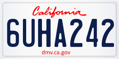CA license plate 6UHA242