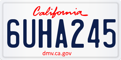 CA license plate 6UHA245
