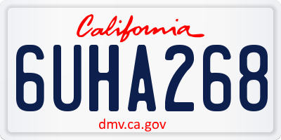 CA license plate 6UHA268