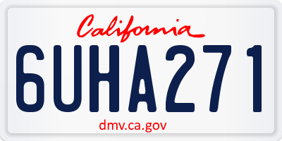 CA license plate 6UHA271