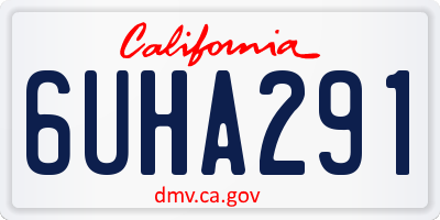 CA license plate 6UHA291