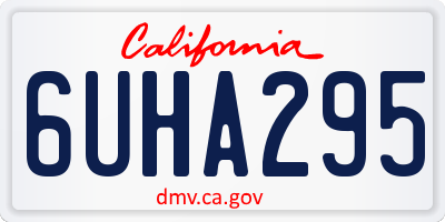 CA license plate 6UHA295