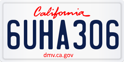 CA license plate 6UHA306