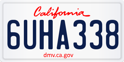 CA license plate 6UHA338