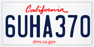 CA license plate 6UHA370