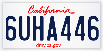 CA license plate 6UHA446