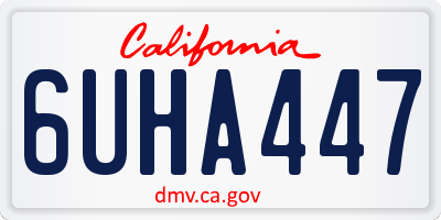 CA license plate 6UHA447