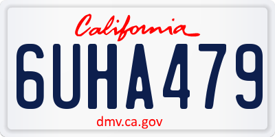 CA license plate 6UHA479