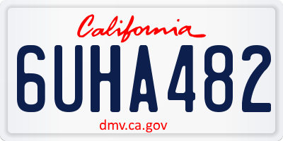 CA license plate 6UHA482