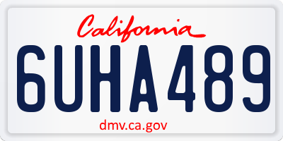 CA license plate 6UHA489