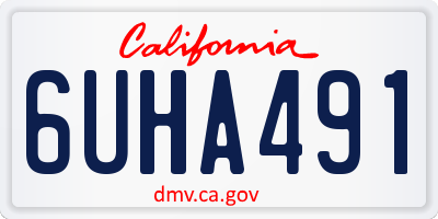 CA license plate 6UHA491