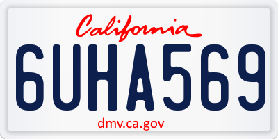 CA license plate 6UHA569