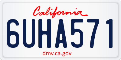 CA license plate 6UHA571