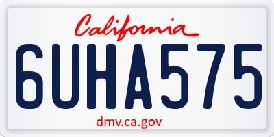 CA license plate 6UHA575