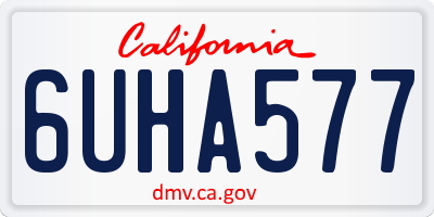 CA license plate 6UHA577