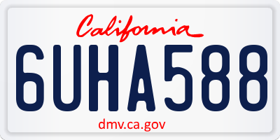 CA license plate 6UHA588
