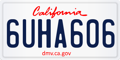 CA license plate 6UHA606