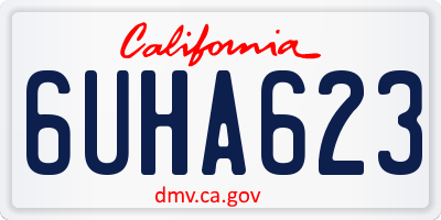 CA license plate 6UHA623