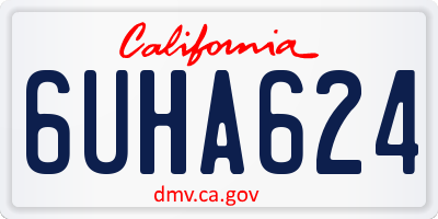 CA license plate 6UHA624